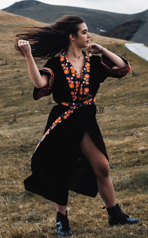 KIMONO VELVET PATCHWORK